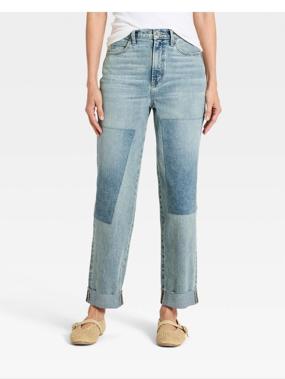 Universal Thread Vintage Straight High Rise Slim Hip and Thigh Straight-Leg